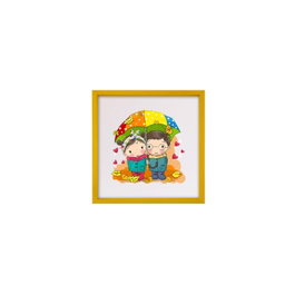 Wallity Cuadro Decorativo Enmarcado Multicolor 32 x 32 cm